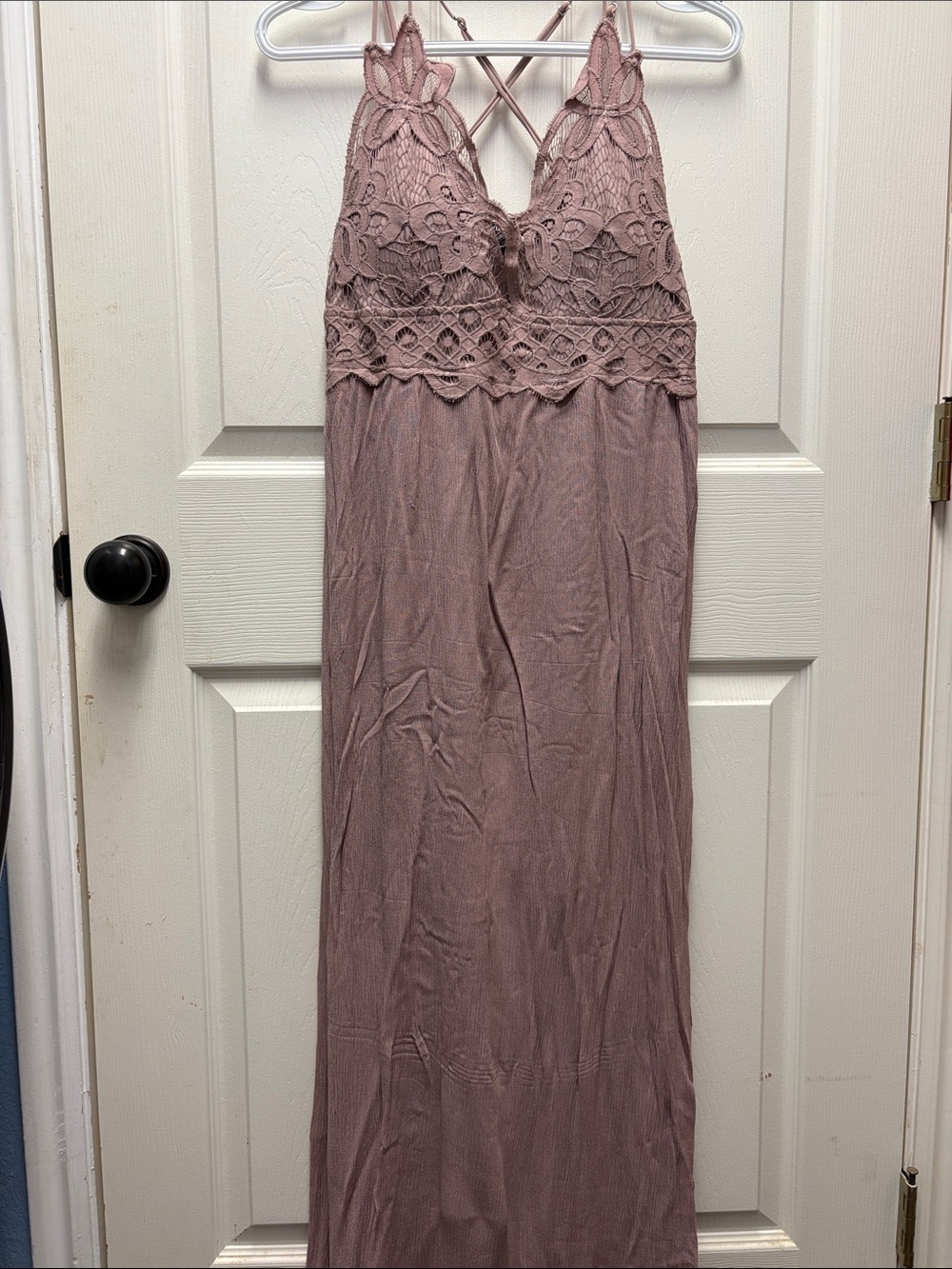 Rue21 Mauve Lace-Top Maxi Dress